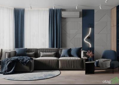 نحوه ترکیب رنگ آبی و طوسی در دکوراسیون داخلی خانه بهمراه عکس نحوه ترکیب رنگ آبی و طوسی در دکوراسیون داخلی خانه بهمراه عکس